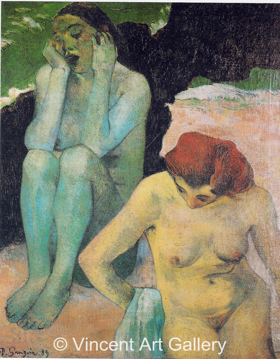 A3620, GAUGUIN, Woman Bathing, Life and Death, 1889